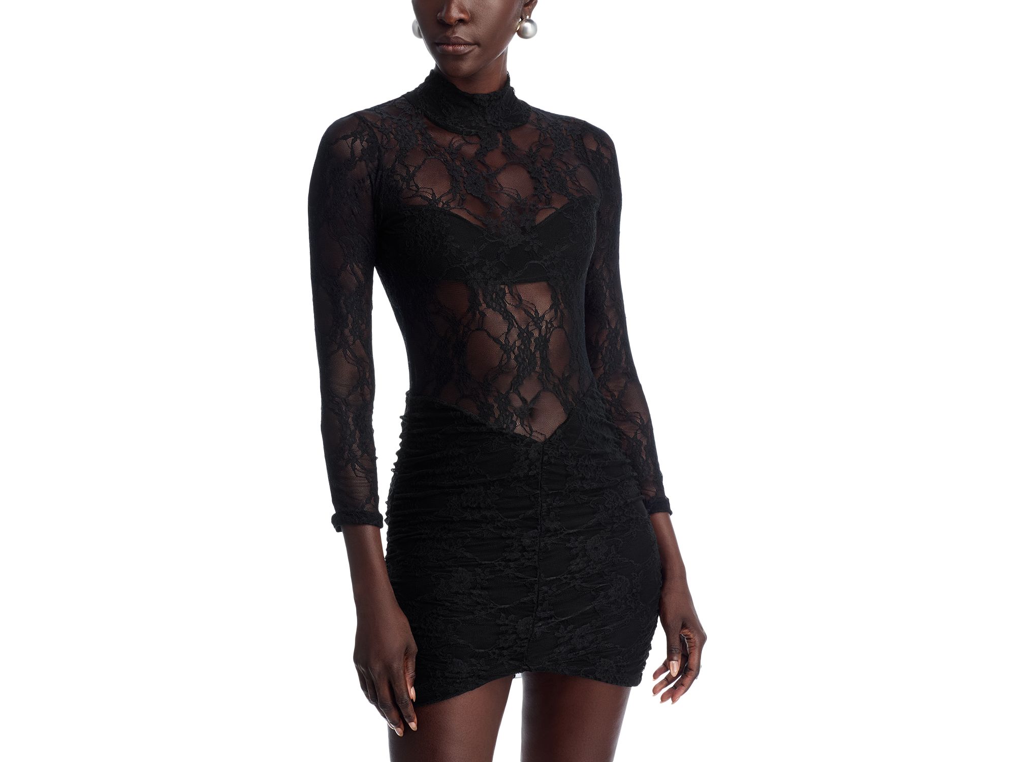 Drop Waist Lace Mini Dress