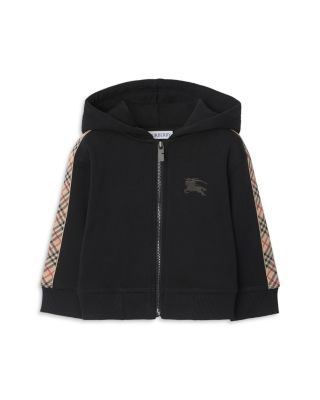 Boys' Check Trim Cotton Zip Hoodie - Baby, Little Kid