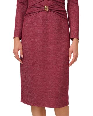 Metallic Knit Midi Dress