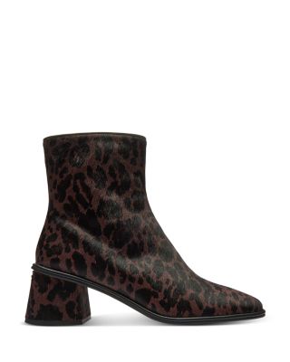 Women&#39;s Gigi Leopard Print Calf Hair Booties  
