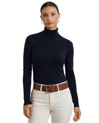 Silk Blend Turtleneck Sweater