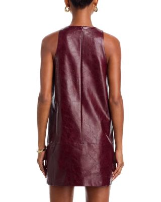 Faux Leather Sleeveless Mini Dress - Exclusive 
