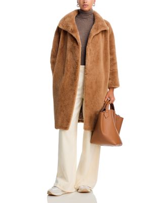 Faux Fur Mid Length Coat