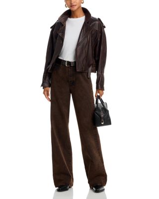 The Collegiate High Rise Wide Leg Jeans in Night Moth