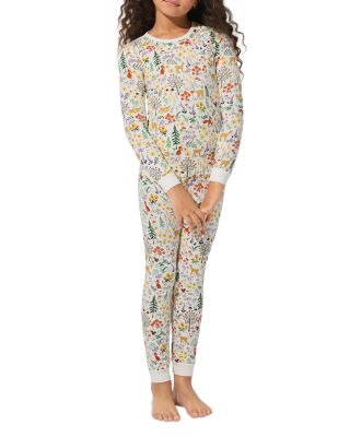 Girls' Knit Printed Long Sleeve Pajama Set - Little Kid, Big Kid