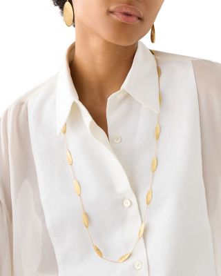 Station Long Necklace in 18K Yellow Gold, 36" 