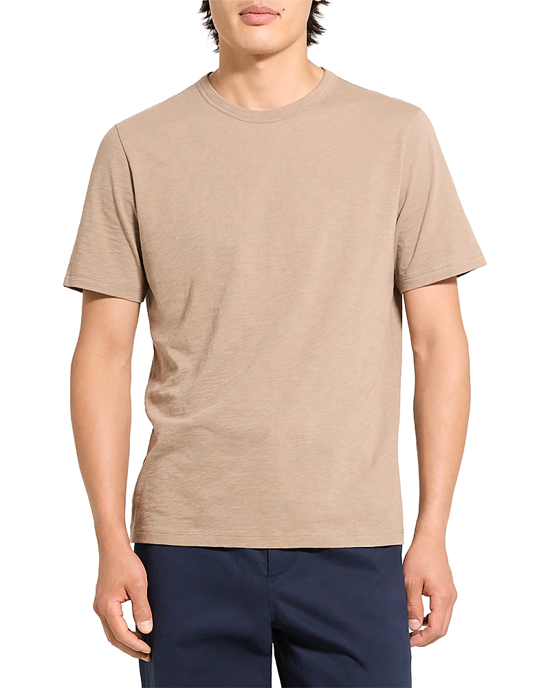 Theory Essential Tee In Cosmos Slub Cotton In Neutral