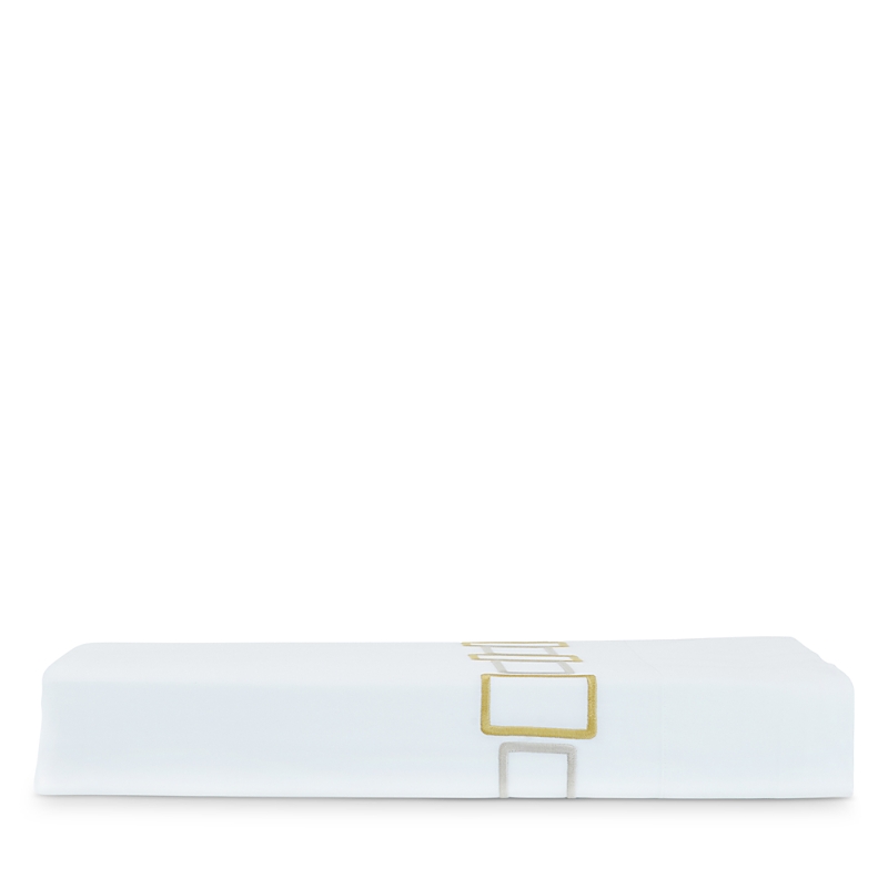 Frette Bold Bicolor Embroidery Sheet Set, King In Multi