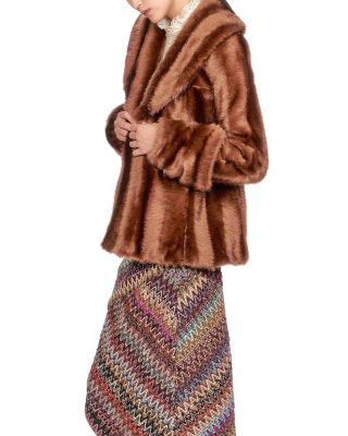 Faux Mink Swing Coat