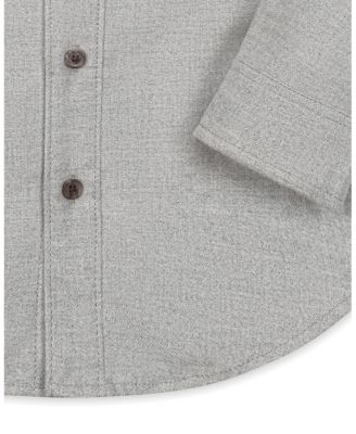 Boys' Organic Long Sleeve Flannel Button Down Shirt with Elbow Patches - Little Kid, Big Kid