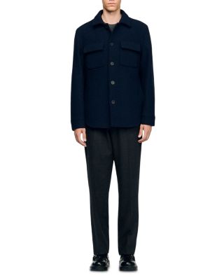 Wool Boucle Shirt Jacket