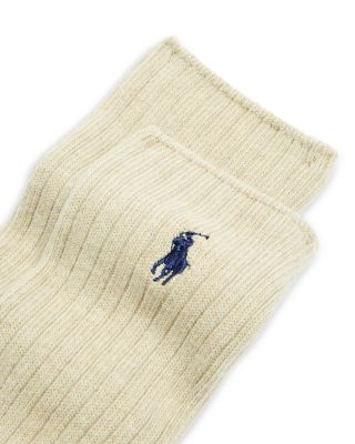 Cotton Rib Crew Socks