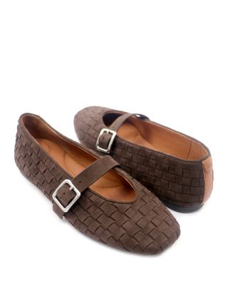 Women's Winifred Woven Suede Ballerina Flats