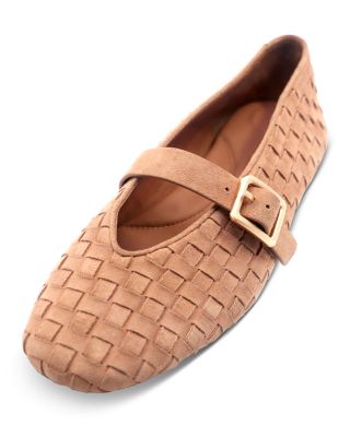 Women's Winifred Woven Suede Ballerina Flats