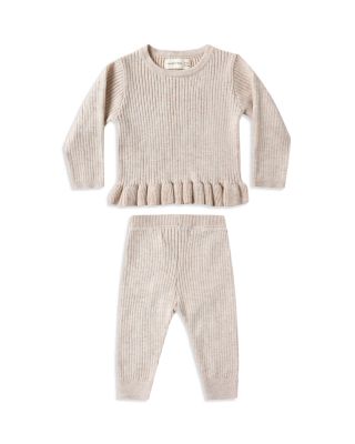 Girls' Rib Peplum Top & Pants Set - Baby