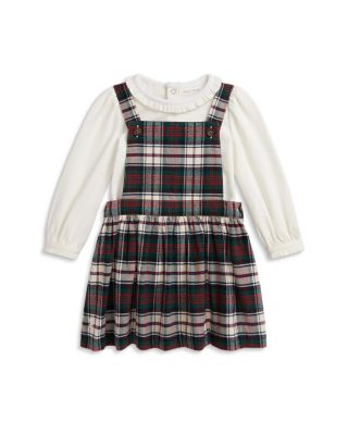 Girls' Cotton Bodysuit & Plaid Dress Set - Baby