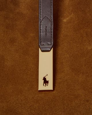 Polo ID Large Suede Shoulder Bag