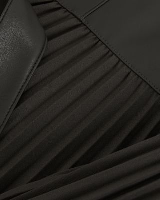 Aria Faux Leather Drop Waist Dress