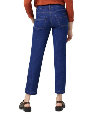 Crosshatch Mid Rise Straight Jeans in Indigo