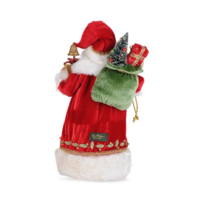 Lighted Traditional Tartan Santa Figurine