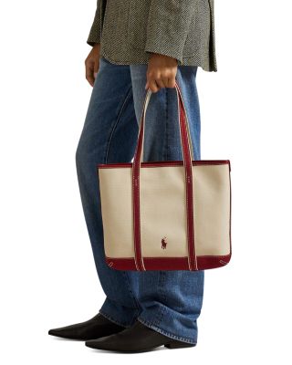 Polo Bear Canvas Small Shopper Tote