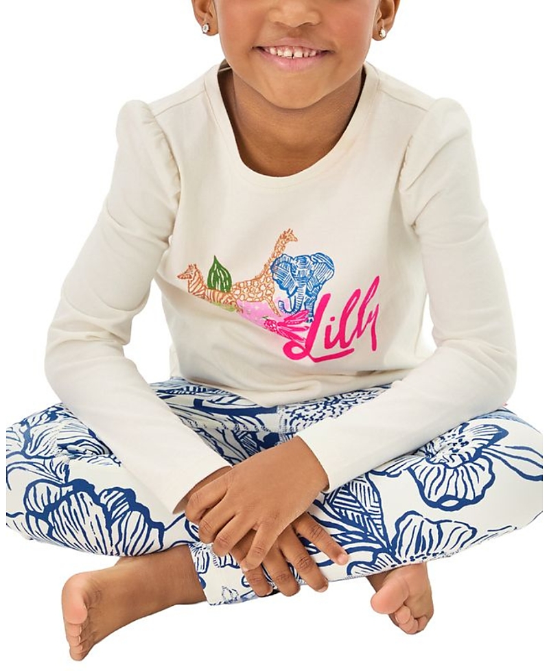 Lilly Pulitzer Girls' Mini Jansen Long Sleeved Top - Little Kid, Big Kid In Multi