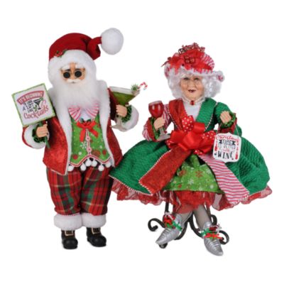 Christmas Cocktails Santa Figurine