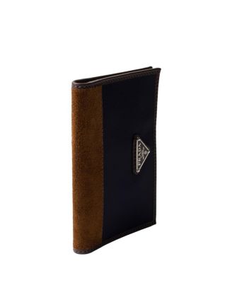 Re-Nylon and Leather Passport Holder