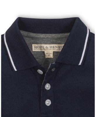 Boys&#39; Organic Long Sleeve Colorblock Jersey Polo - Big Kid