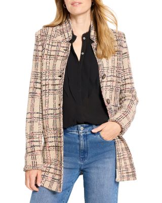 Stitchy Plaid Blazer