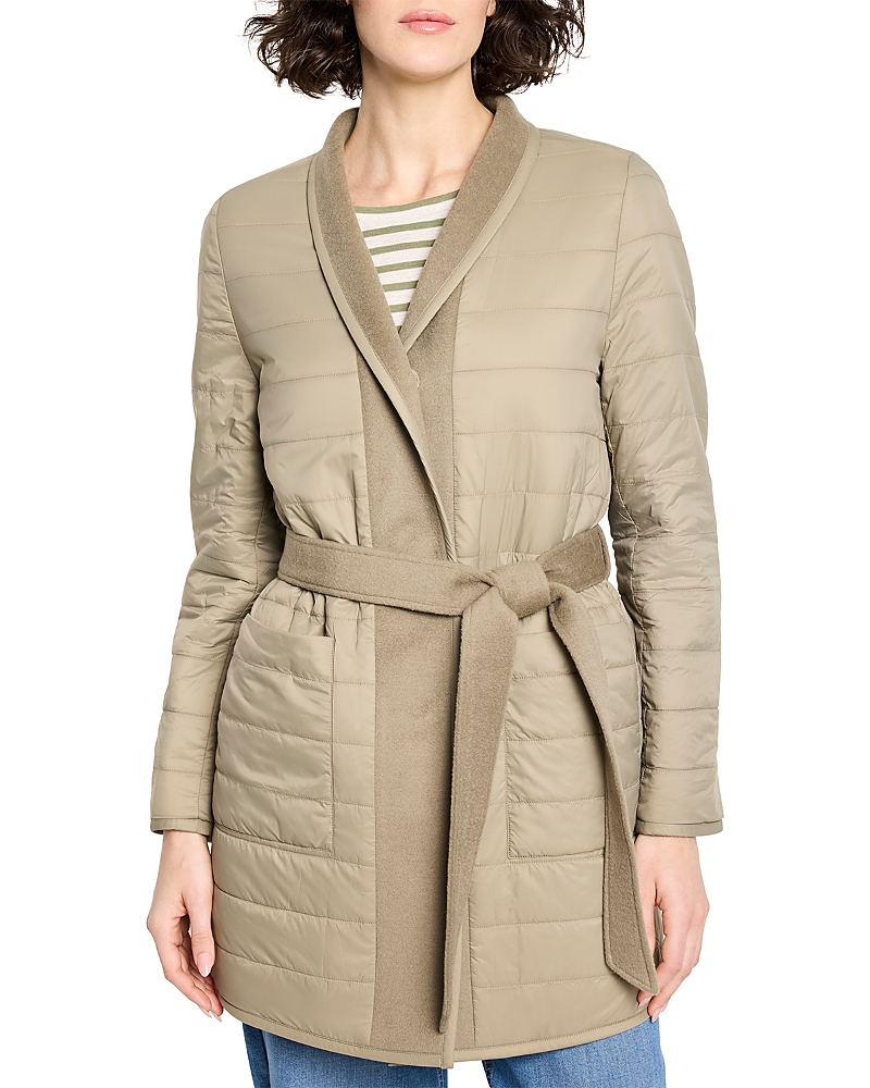 Nic + Zoe Nic+zoe Reversible Quilted Coat In Brown