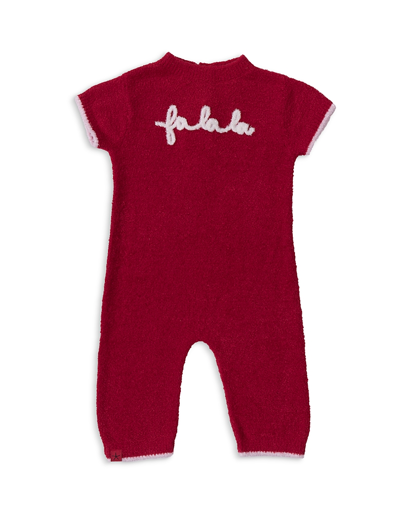 Barefoot Dreams Unisex Cozychic Lite Baby Fa La La Coverall - Baby In Red