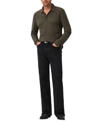 Jalen Jacquard Long Sleeve Polo Shirt