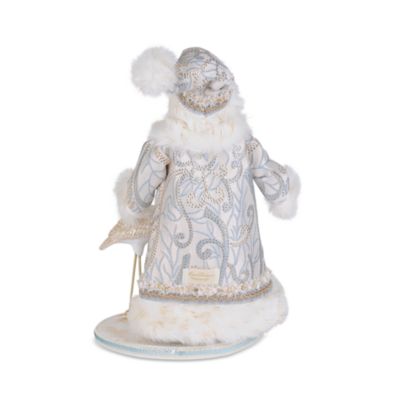 Coastal Crane Santa Figurine