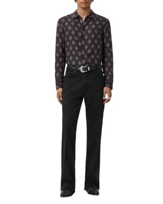 Ross Slim Fit Printed Button Front Shirt