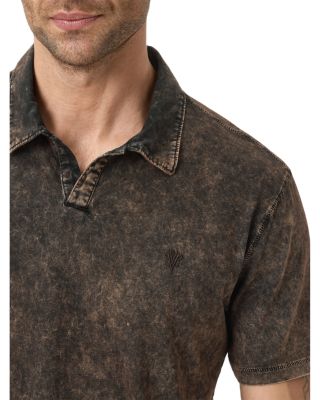 Carsten Open Collar Denim Polo Shirt