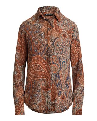 Classic Fit Paisley Crepe Shirt