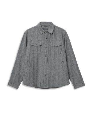 Jameson Herringbone Snap Button Long Sleeve Shirt