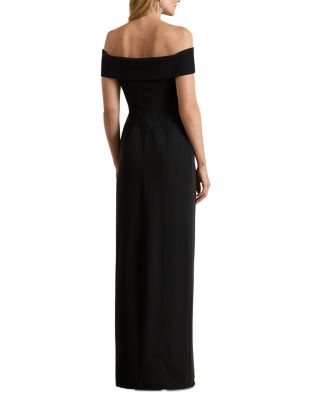 Crepe Off The Shoulder Gown