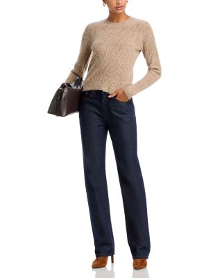 Wool-Blend Crewneck Knit Sweater  