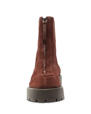 Women&#39;s Farrah Leather Platform Ankle Boots 