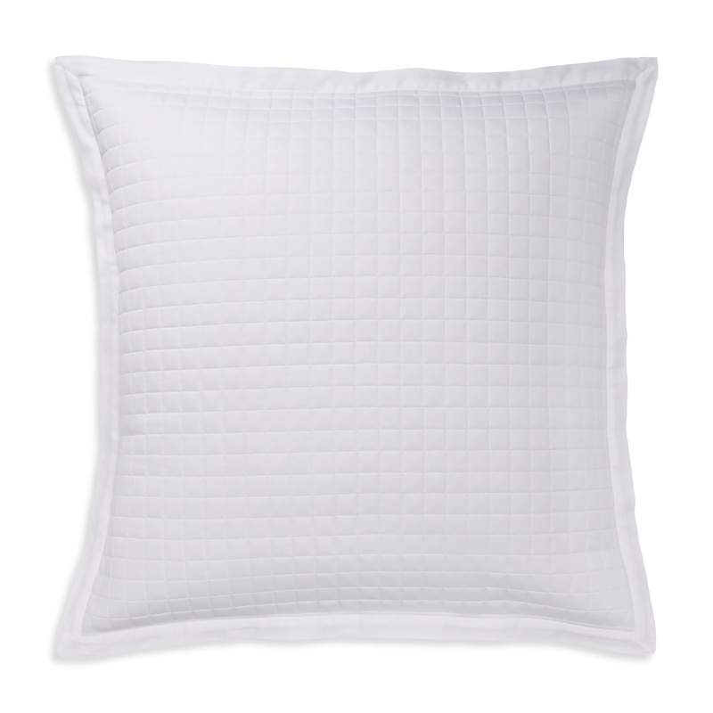Amalia Home Collection Vita Quilted Sateen Euro Sham In White