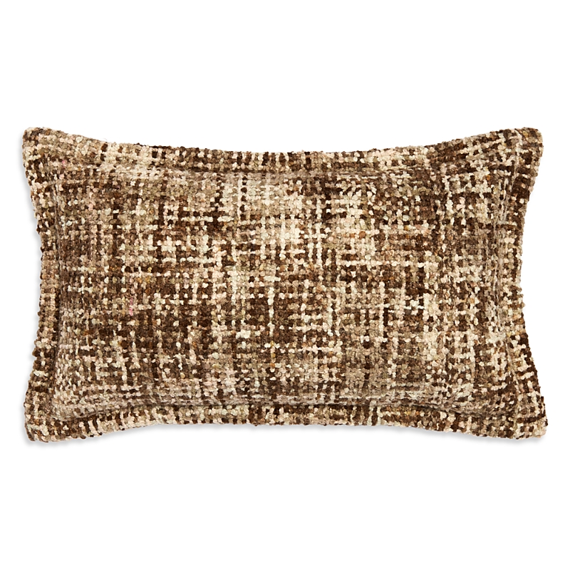 Hudson Park Collection Textured Tweed Decorative Pillow, 12 X 22 - Exclusive In Brown