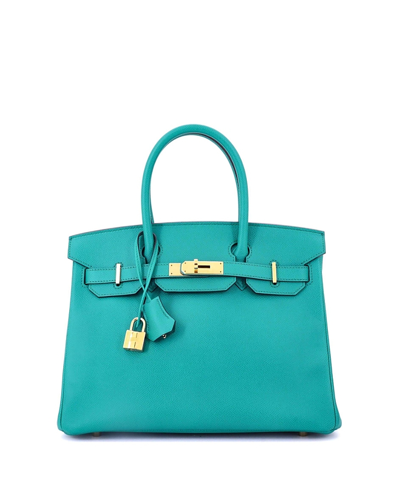 Pre-owned Pre-owned Hermes Hermes Birkin 30 Handbag Blue Epsom With Gold Hardware