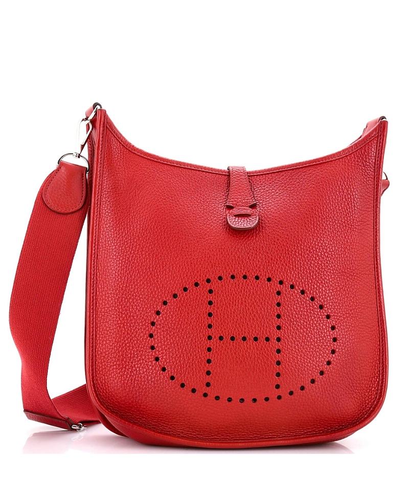Pre-owned Pre-owned Hermes Hermes Gm Evelyne Bag Gen Iii Clemence In Red