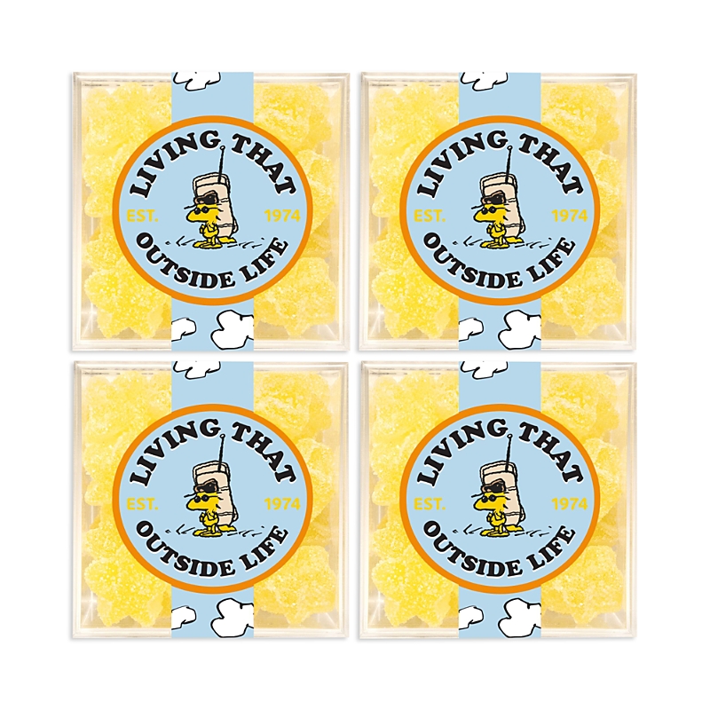 Sugarfina Snoopy Living That Outside Life Candy Cubes, Set Of 4 In Yellow