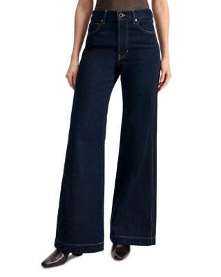 Kasey Mid Rise Wide Leg Jeans in Indigo Rinse