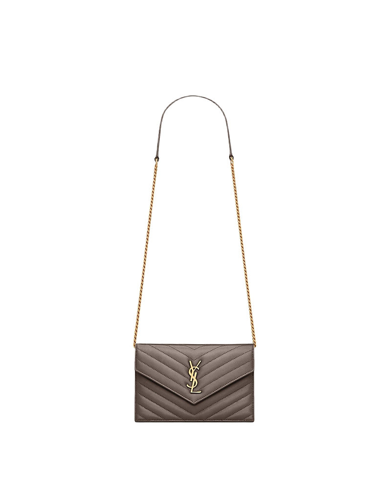 Saint Laurent Cassandre Envelope Chain Wallet in Lambskin · OS