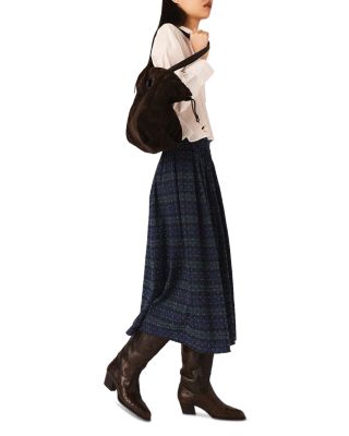 Check Skirt with Rhinestones