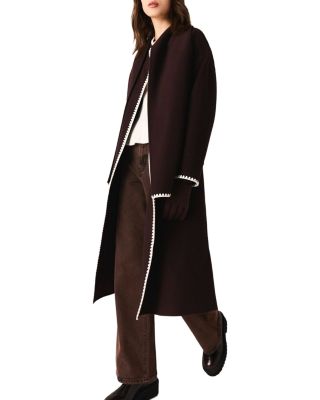 Embroidered Double Faced Coat